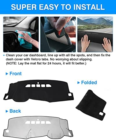 Autorder Dashboard Cover Mat for 2007-2013 Chevy Chevrolet Silverado/GMC - Image 5