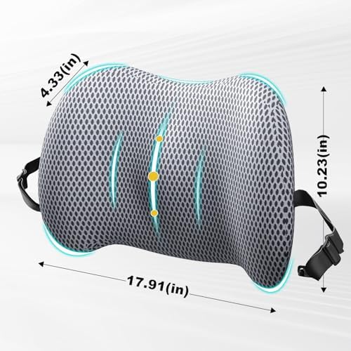 BYMECOST Lumbar Support Pillow for Car, Memory Foam Car Back Cushion - Image 2