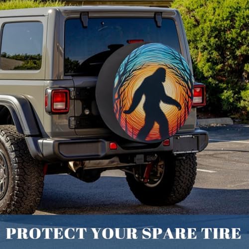 Bigfoot Forest Art Spare Tire Cover Waterproof Dust-Proof Spare Wheel Covers - Image 6