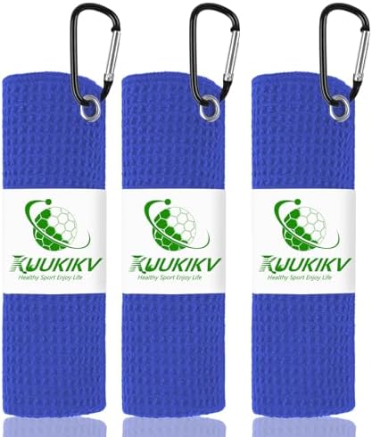 3 Pack 16" X 16" Golf Towels for Golf Bags by KuukikvDirect