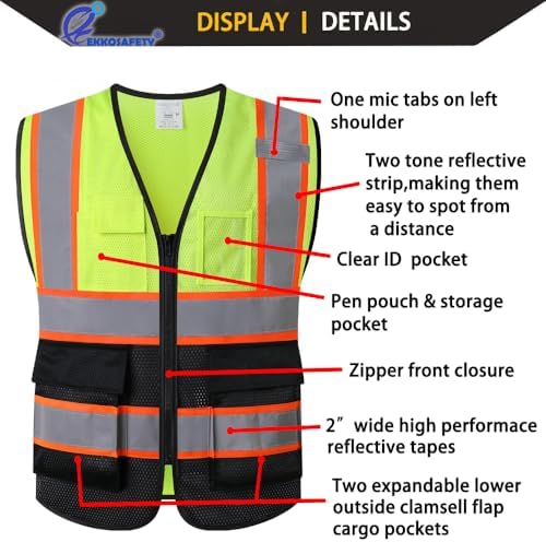 Hi Vis Reflective Safety Vest for Men Women - Image 3