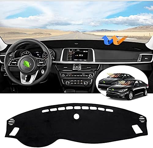 Cartist Black Dash Cover for Kia Optima 2016-2020 Dashboard Cover Mat by cartist