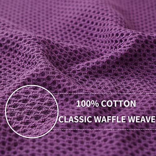 Homaxy 100% Cotton Waffle Weave Kitchen Dish Towels 4-Pack - Image 2