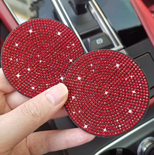 NBTEPEM 2pcs Bling Car Cup Holder Coaster, 2.75 inch Anti-Slip Shockproof - Image 4
