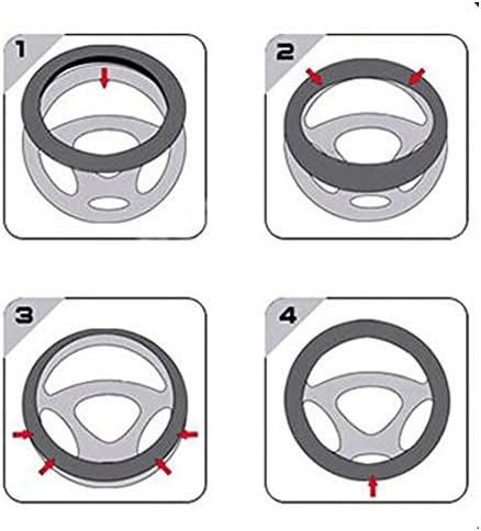 SHIAWASENA Car Steering Wheel Cover, Universal 15 Inch Fit, Anti-Slip & - Image 6