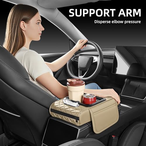 5 in 1 Nappa Leather Console Armrest Cover - Image 4