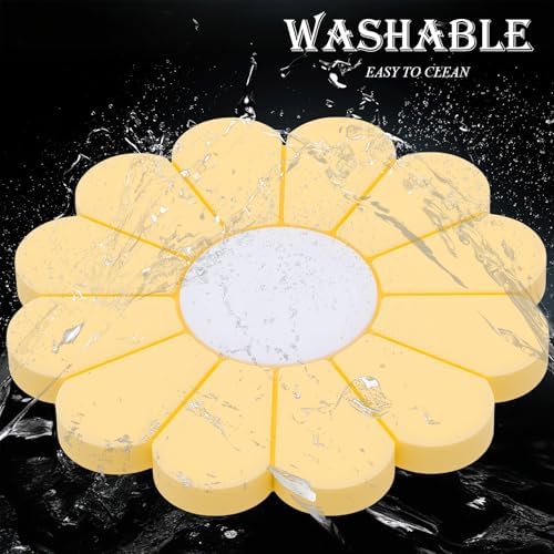 4-Pack Car Cup Holder Coaster Inserts, Daisy Shape, 2.75 Inch Non-Slip Silicone - Image 5