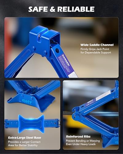 OMT 2 Ton Scissor Jack, 4409 Lb. Portable Kit - Image 3