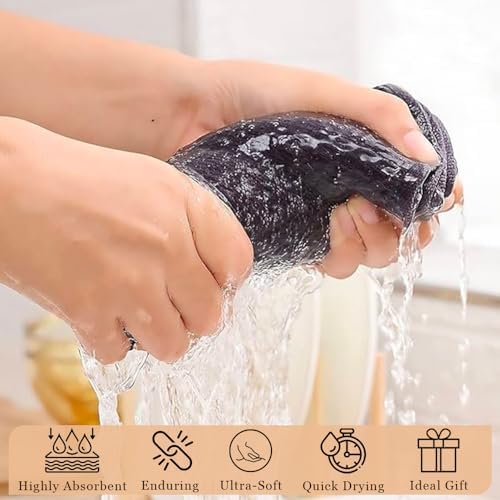 DishCloths Kitchen|Waffle Terry Check Weave Hand Towels|Cotton 12x12" Reusable - Image 5
