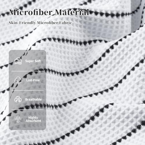 MICROFI New Microfiber Waffle Bath Towels, 2 Pieces, Fast Drying, Lint Free - Image 4