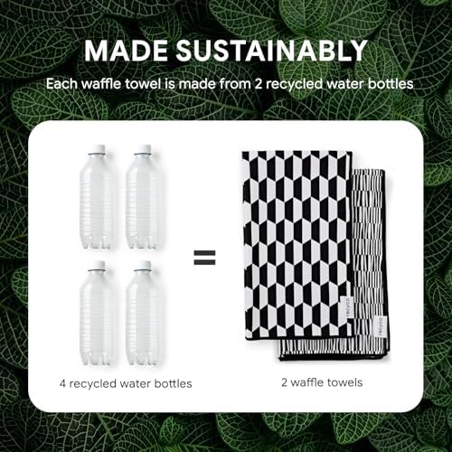 RECYCO Waffle Kitchen Towel Set of 2 - Image 5