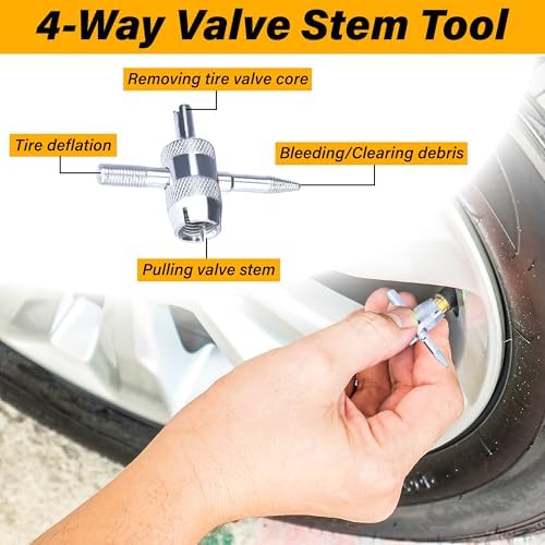 Valve Stem Removal Tool, Schrader Valve Removal Tool, Tires Repair Tool Kit - Image 3
