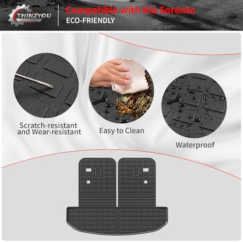 Trunk Mat with Backrest Mat for 2021-2025 2026 Kia Sorento - Image 4