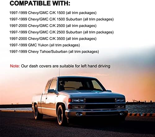 Dash Cover Mat for 1997-99 GMC Yukon/Chevy Tahoe Suburban Y57 - Image 4