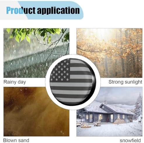 Spare Tire Cover for RV Trailer, 17 Inch Dustproof Leather Wheel Cover for Tire - Image 5