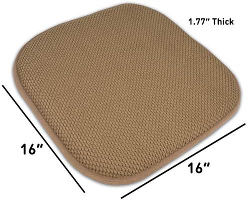 Sweet Home Collection Cushion Memory Foam Chair Pads Honeycomb Nonslip Back - Image 4
