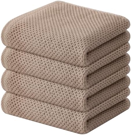 Kitinjoy 100% Cotton Waffle 4-Pack Kitchen Towels by Kitinjoy