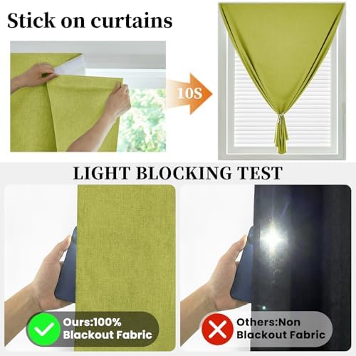 100% Blackout French Door Curtain- Privacy Thermal Insulated Door Window Curtain - Image 2