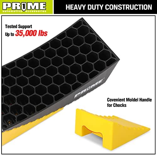 PR1ME RV Leveling Blocks, Heavy Duty Camper Leveler Kit, 2 Pack Curved RV - Image 5