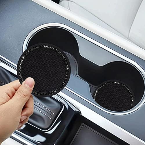 2 Pack Car Cup Holder Coaster, 2.75 Inch Bling Cup Holder Insert Mat - Image 6