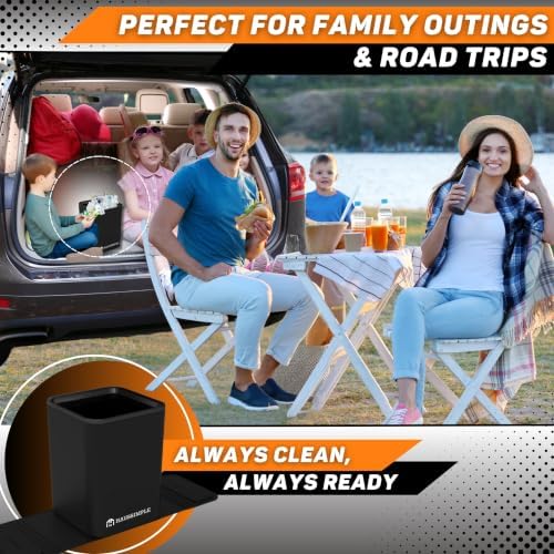Car Trash Can with Stability Wings – Leakproof Portable Garbage Bin - Image 5