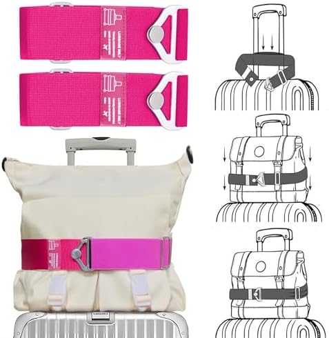 2-in-1 Travel Belt for Luggage Over Handle, Luggage Belt for Carry on Bag by LvliLighting