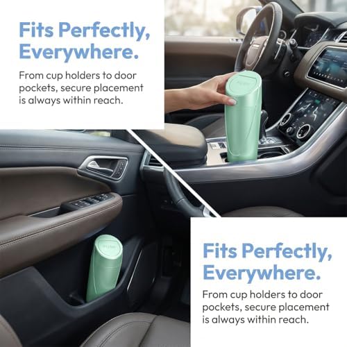 Car Trash Bin with Lid, Leak-Proof Portable Vehicle Cup Holder Garbage Can - Image 3