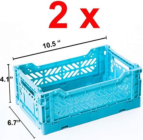 2 x AY-KASA Collapsible Storage Bin Container Basket Tote, Folding Basket Crate - Image 2