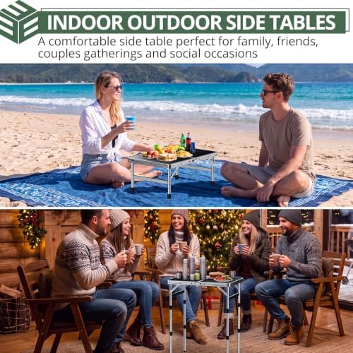 EYPINS Folding Camping Table Small, 3 Adjustable Heights, 22.8x16in MDF Top - Image 6