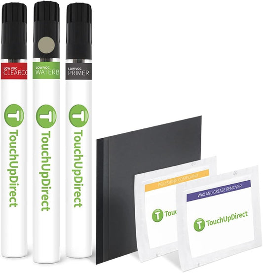 TouchUpDirect 1E3 Phantom Gray Metallic Compatible with Toyota Exact Match Touch Up Paint Brush - Platinum Kit