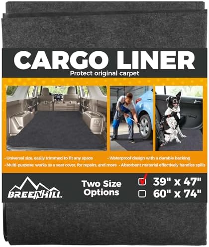 Cargo Liner Mat, Dog Seat Cover, Trunk Liner, Absorbent 39" x 47" by BREENHILL