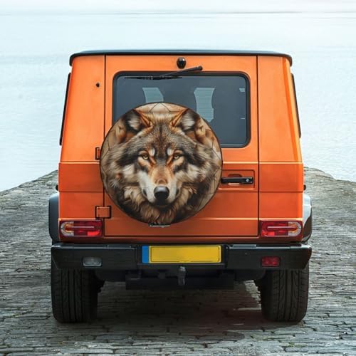 Spare Tire Cover Wolf Wheel Tire Cover Waterproof Sun Protection Universal Fit - Image 6