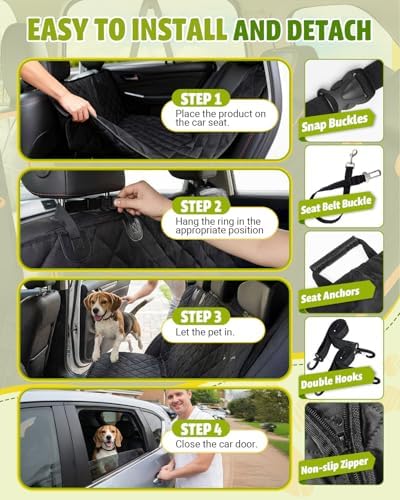 Victoper Dog Car Seat Cover, 600D Heavy Dute Car Seat Cover - Image 6