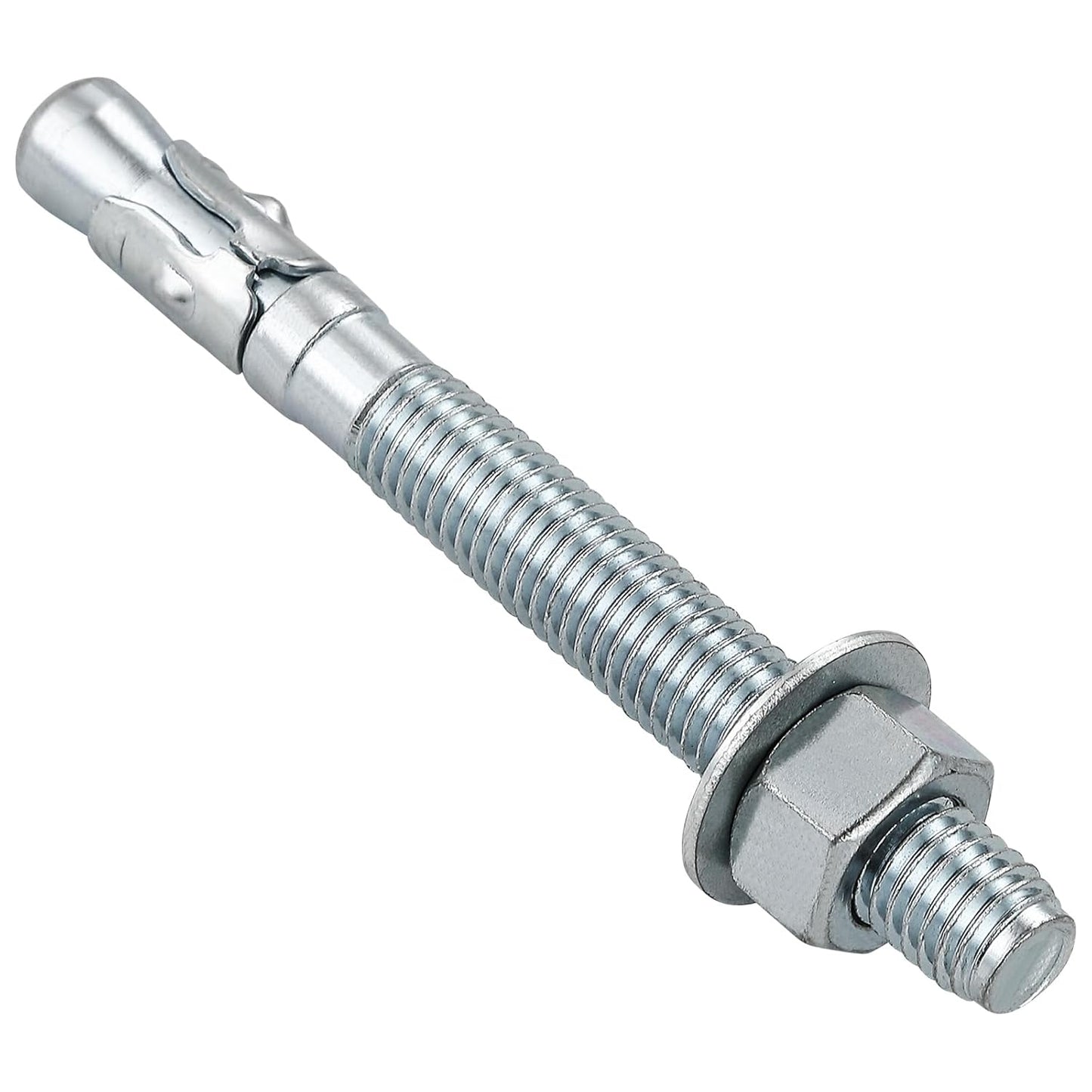 5/16x3" 100Pcs Inch Standard Fasteners for Heavy-Duty Zinc Wedge Anchors for Cement and Concrete