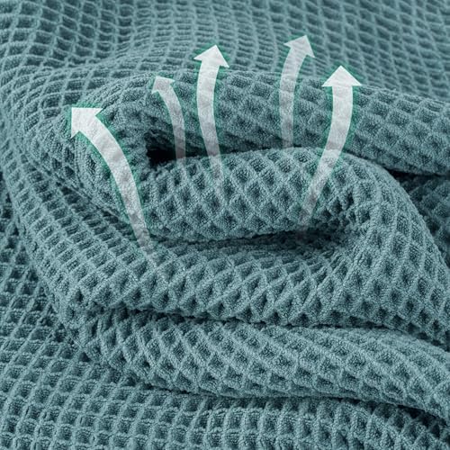 Microfiber Waffle Face Towels, 2 Pieces, Fast Drying, Lint Free 430 GSM - Image 2