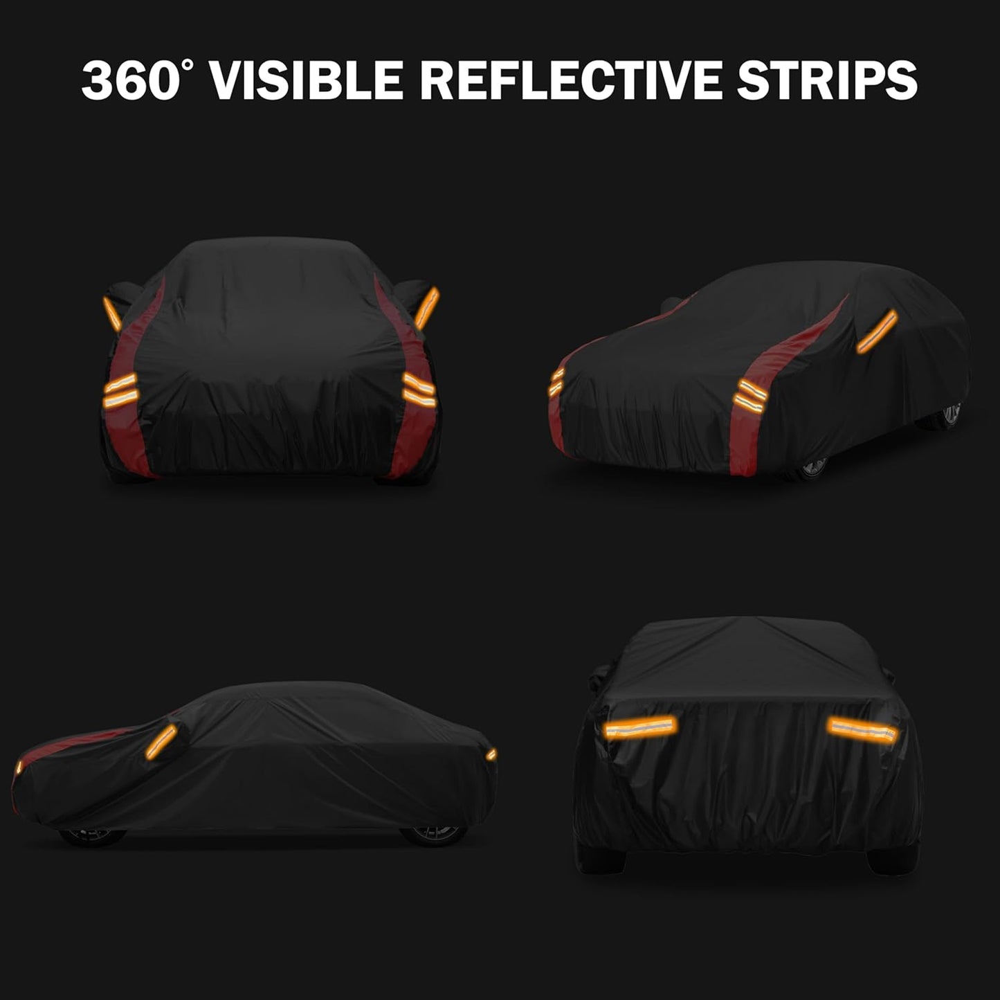 Car Cover Outdoor Automobiles Waterproof All Weater, Universal Fit (Length Up to 240 inch) XL+