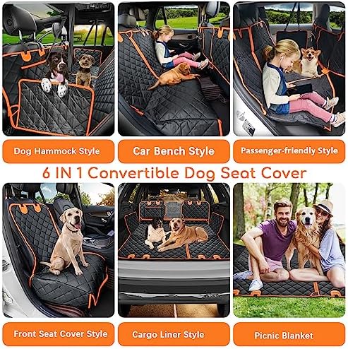 URPOWER 6-in-1 Dog Car Seat Cover - Image 2