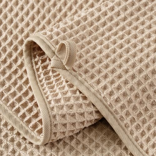 Microfiber Waffle Face Towels, 2 Pieces, Fast Drying, Lint Free 430 GSM - Image 3