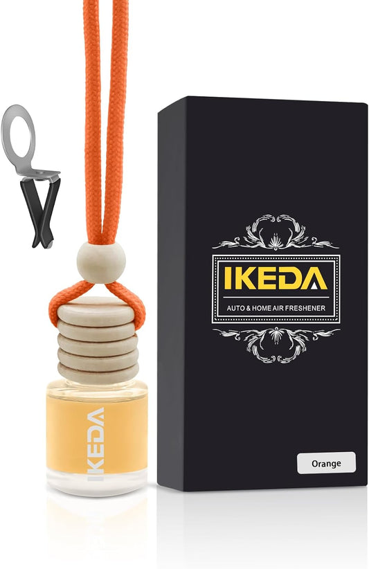 IKEDA Car Air Freshener, Car Fresheners for Men & Women, 45+Day Long Lasting Fragrance Hanging Air Fresheners Scents, with Clip, Perfect for Auto and Home,10ml, Citrus