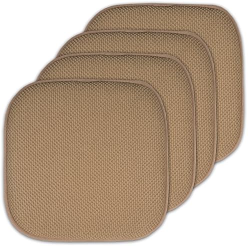 Sweet Home Collection 4 Pack Memory Foam Honeycomb Nonslip Back 16" x16" by SweetHomeCollection