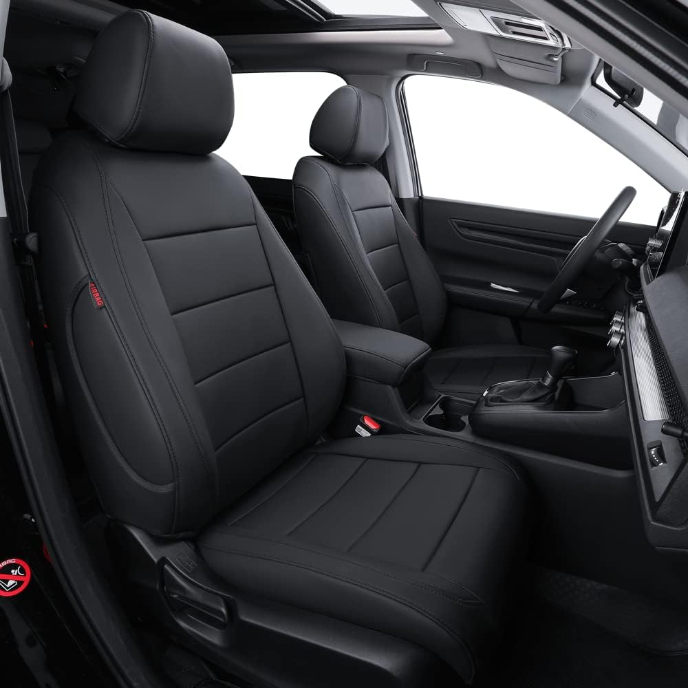 coverdream Custom Seat Covers Compatible with Select Honda CRV 2015 2016 Models - Leatherette (Black,Full Set)