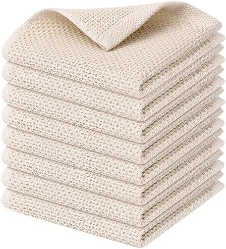 Kitinjoy 100% Cotton Waffle 8-Pack Kitchen Towels by Kitinjoy