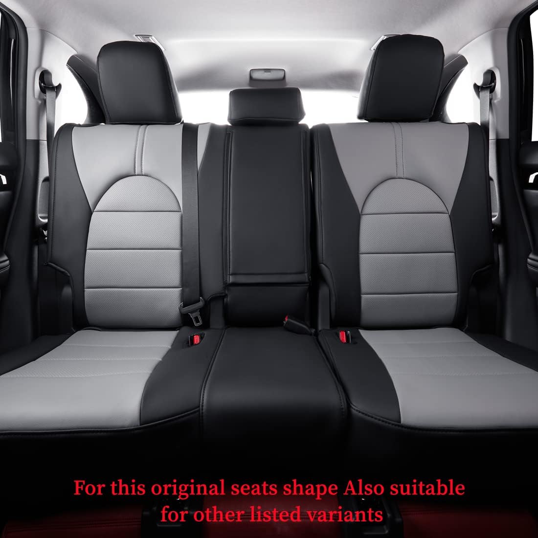 coverdream Custom Seat Covers Compatible with Select Toyota Camry SE,SE Sport,XSE 2012 2013 2014 2015 2016 2017 Models - Leatherette (Black/Gray,Full Set)
