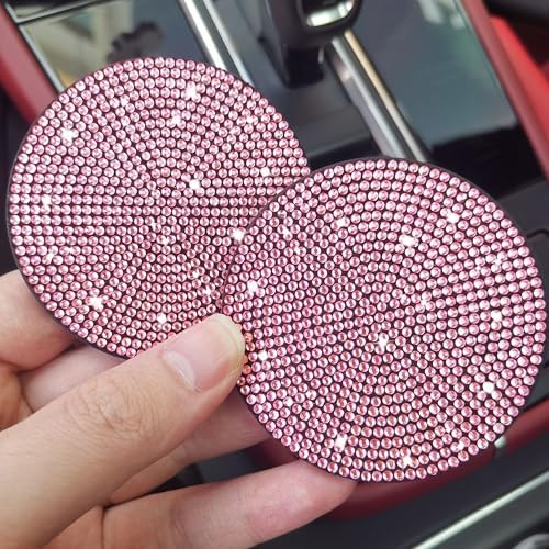 NBTEPEM 4pcs Bling Car Cup Holder Coaster, 2.75 inch Anti-Slip Shockproof - Image 4