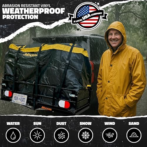 Mockins XL 30 CuFt All-Weather Trailer Hitch Cargo Carrier Bag 60"x24"x36" - Image 3