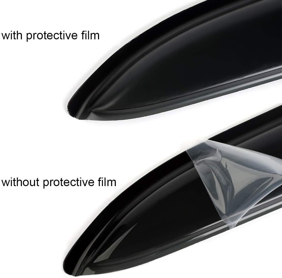 4pcs Original Shatterproof Outside Mount Style Window Rain Guards Durable Side Wind Deflectors Dark Smoke Nice Looking Vent Window Visors fit for 2005-2015 Toyota Tacoma Extended cab (Access) TY4P07