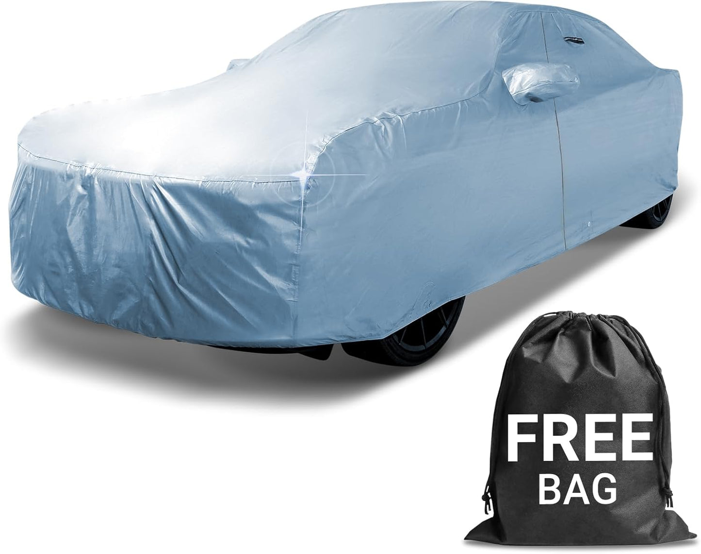 iCarCover Premium Car Cover for 1985-1988 Pontiac Fiero GT Fastback Heavy Duty Waterproof All-Weather Automobiles Custom Fit Indoor Outdoor UV Snow Protection Covers with Straps and Bag