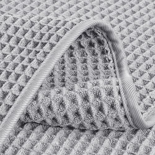 POLYTE 430 GSM Poly Blend Microfiber Waffle Wash Cloth Face Towel, 13x13 in - Image 4