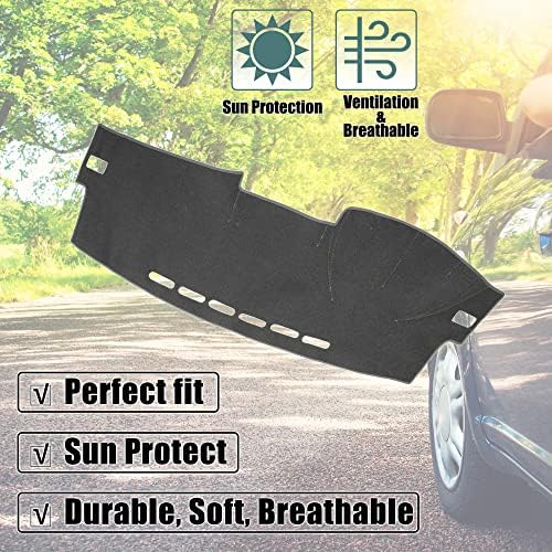 X AUTOHAUX Car Dashboard Cover Gray Polyester Non-Slip Dash Cover Mat Protector - Image 7