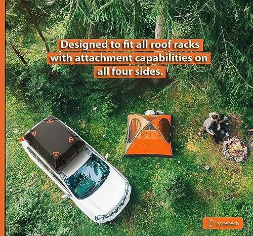 ZONETECH Durable Roof Top Waterproof Cargo Bag -Classic Black 15 Cubic Feet - Image 6